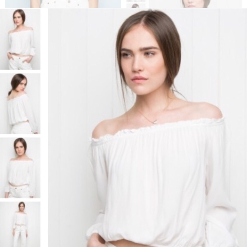 Brandy Melville White off the shoulder top